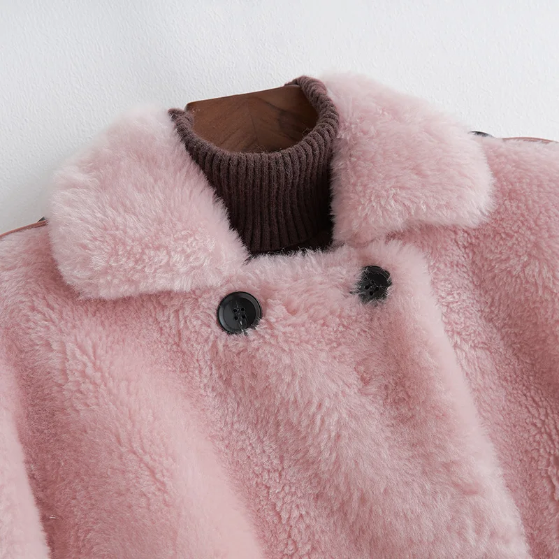 Real Fur Coat Women 100% Lamb Wool Long Coats And Jacket Winter Women Clothes 2018 New Series Womens Genuine Sheepskin Fur Coat