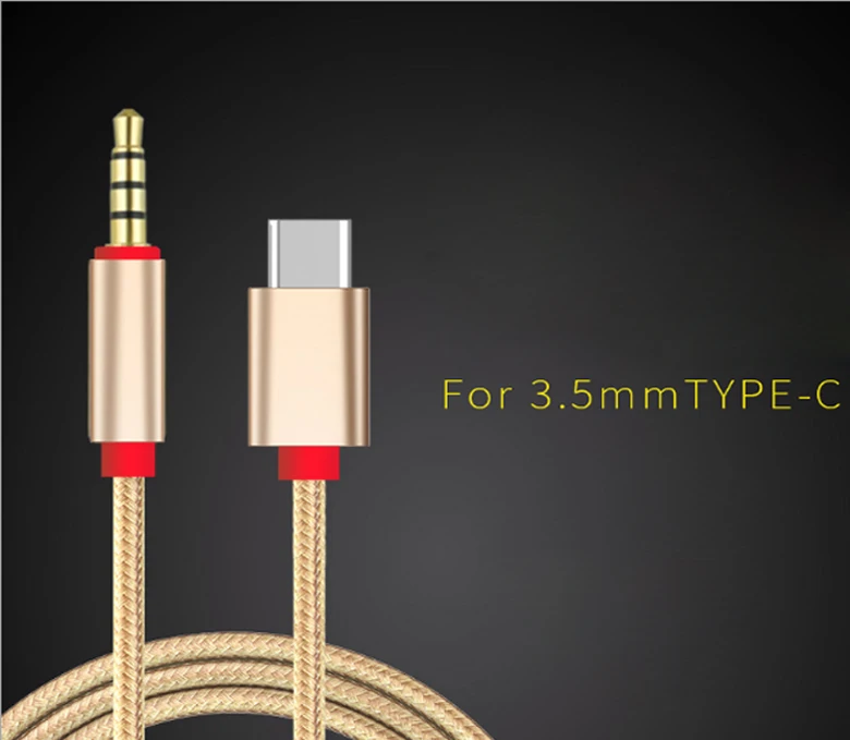 

Type C Audio Cable USB Type-C male to 3.5mm Jack male Car AUX Audio Adapter USB-C Cable for Samsung for Letv 2 2pro max