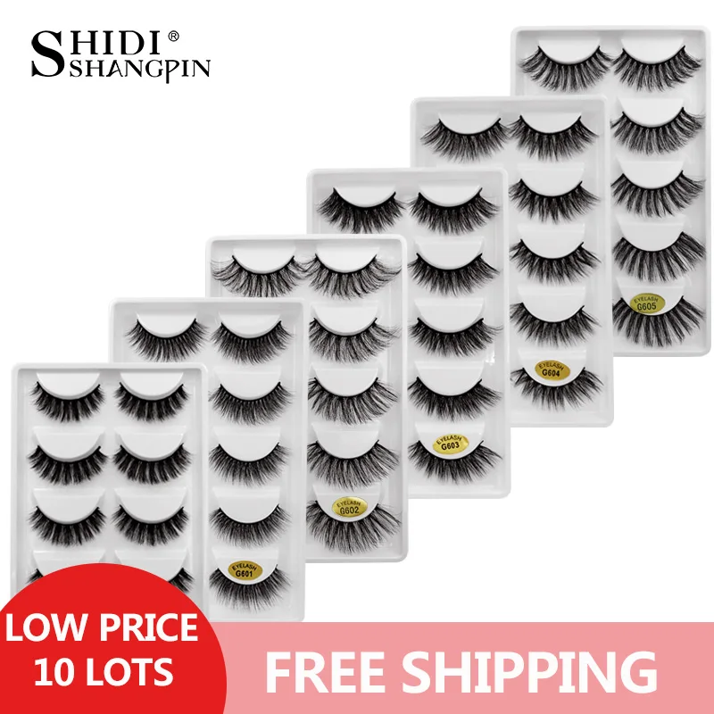 

Fluffy 50 pairs/lot natrual 3d mink lashes volume makeup mink eyelashes false eyelashes soft faux cils fluffy maquiagem in bulk