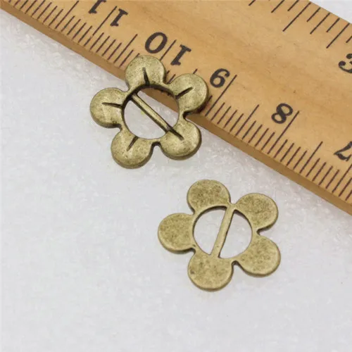 Bronze 50 шт./лот, ползунок из бронзы, серебра, золота, плоский для браслета, ожерелья, шнура, бусины для часов, цепочки, бусины, аксессуары для рукоделия, 16 мм, отверстие: 6 мм, K05301 - Цвет: Bronze