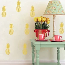 Large 12 Pineapples Wall Sticker Removable Pineapples Wall Decals,Kids Room Wall Party Art Decoration with Free Shipping