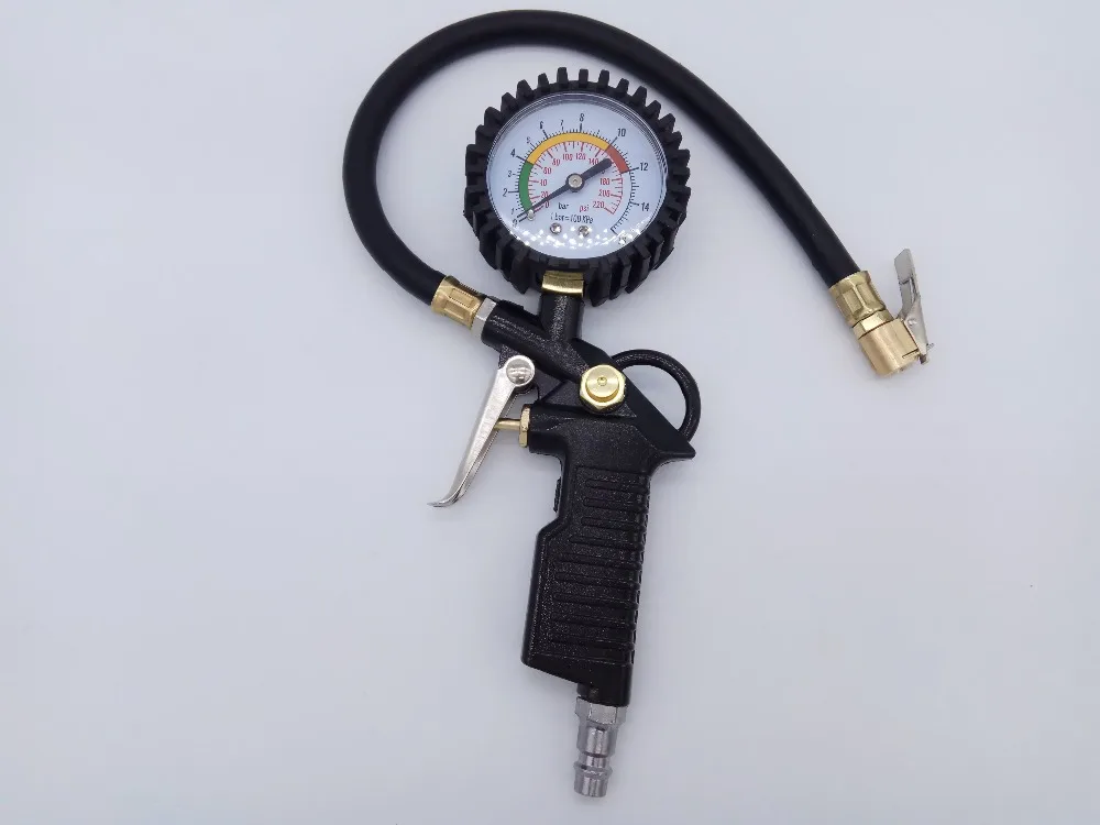 Car Tire Inflator Auto Tyre Inflation Gun Air Pressure Manometer