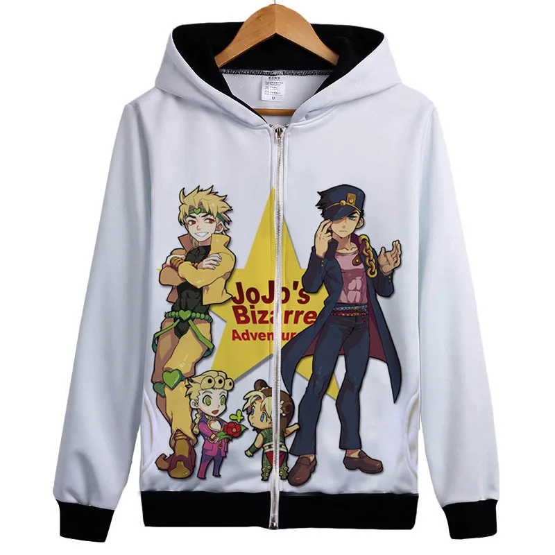 

2018 New Anime JoJo's Bizarre Adventure Hoodie JOJO Logo Print Hoody Autumn Thin Fleece Sweatshirt Winter Coat A71709