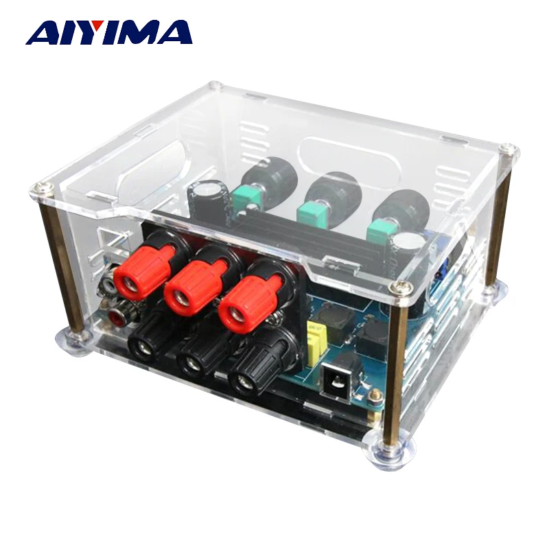 Цифровой усилитель Aiyima mega bass 2 1 TPA3116D2 стерео DC12V 24V сабвуфер Плата усилителя звука