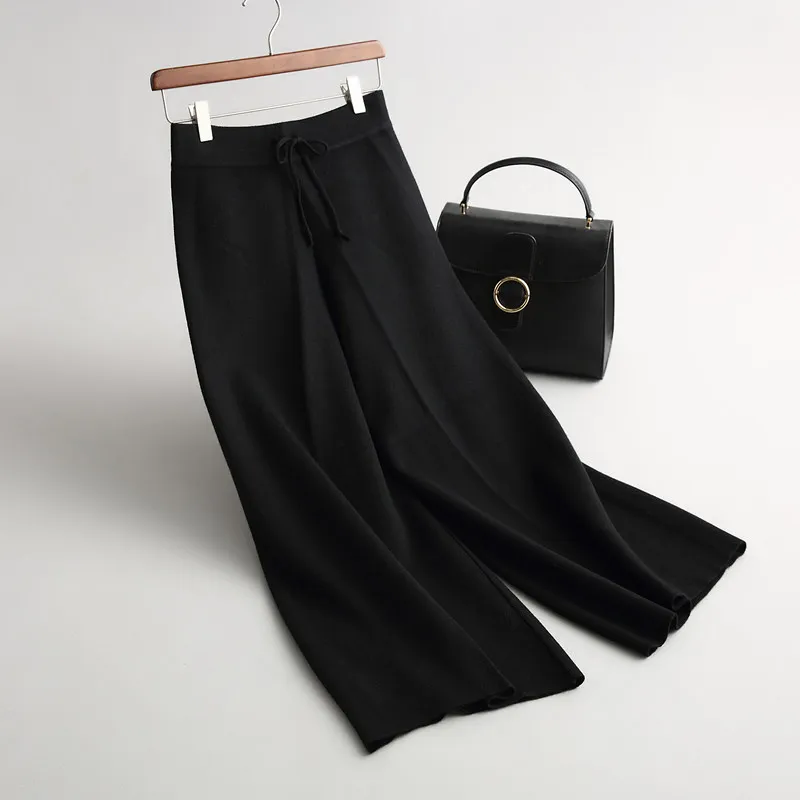 Atan Arriba Casual Femeninos Mujeres De Pantalón Ancha Oscuro verde Punto Otoño Tobillo Del Militar caqui gris Alta 2017 gris Negro longitud Fincati Pantalones Gama Pierna La Para Invierno Oficina Estilo Cintura ngw0zcTwq
