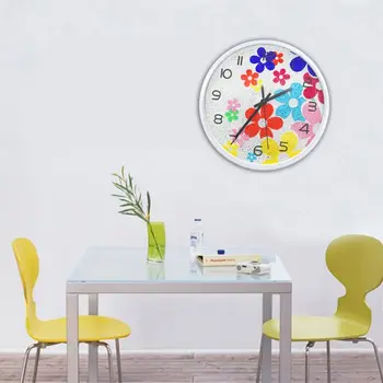 

Flower DIY Clock Diamond Painting Kits , Wall Decor with Colorful Diamonds ,Kids Arts and Crafts Kit Includes Clock Mechanism