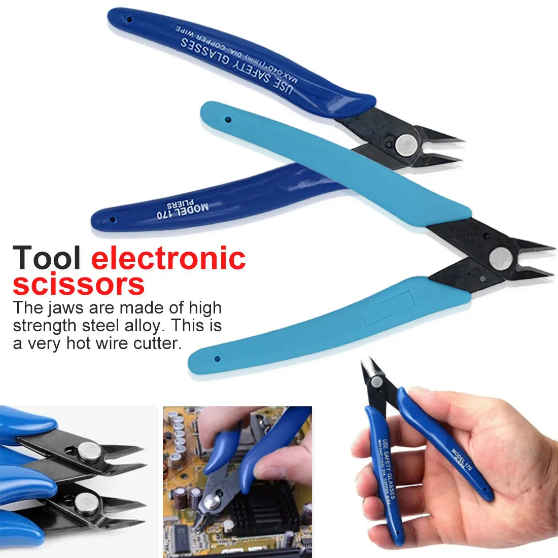 

5-Inch Electrical Hand Tools Wire Cable Cutters Precision Micro Shear Flush Pliers Cutting Side Snips Nipper