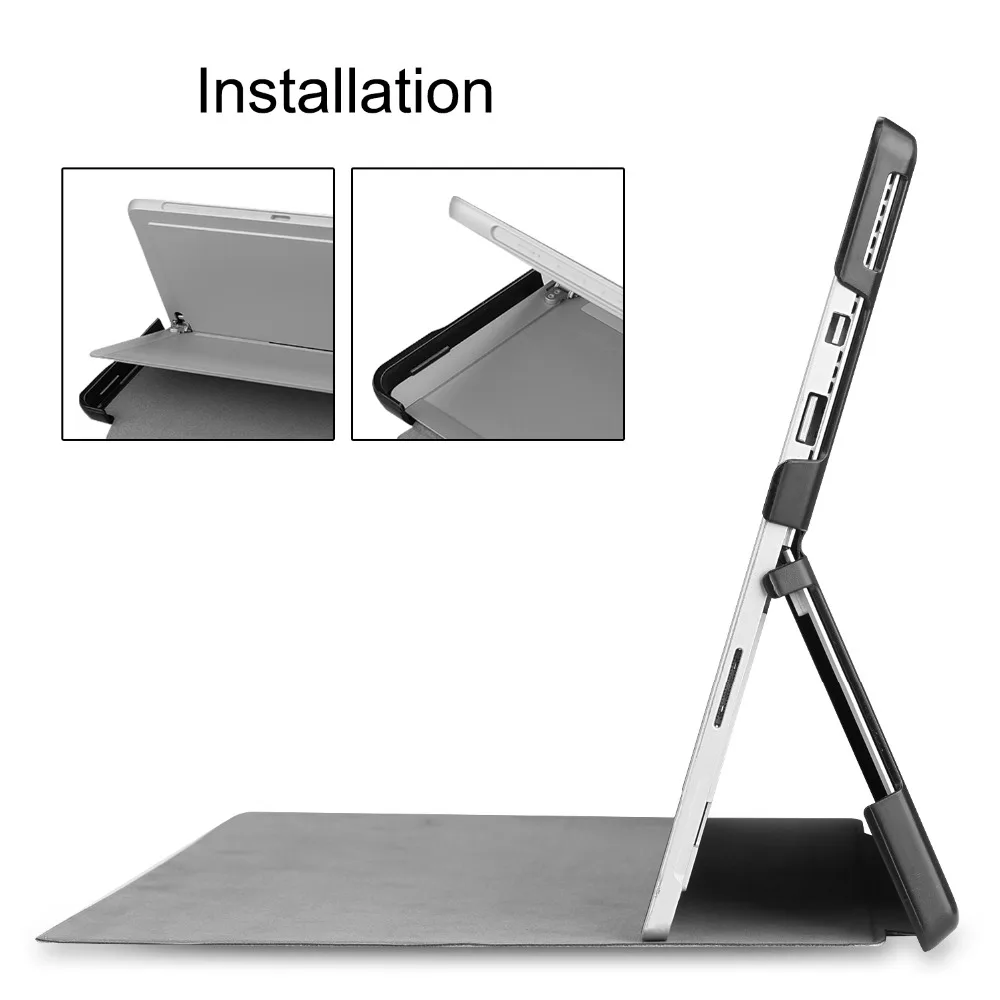 Чехол для Microsoft Surface Pro 4 5 6 Wake Sleep Flip PU кожаный чехол Передняя поддержка Capa Fundas Coque +