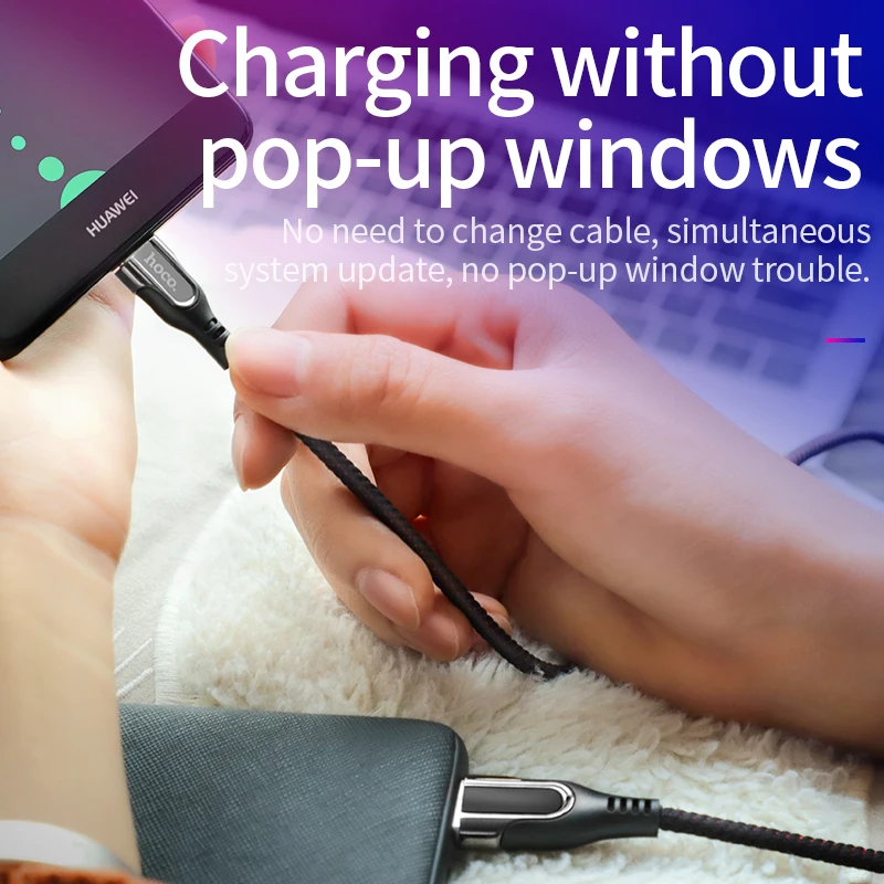 Hoco USB نوع C كابل ل USB C الهاتف المحمول كابل شحن سريع نوع C كابل لسامسونج غالاكسي S10 s9 S8 Xiaomi mi9 هواوي P30