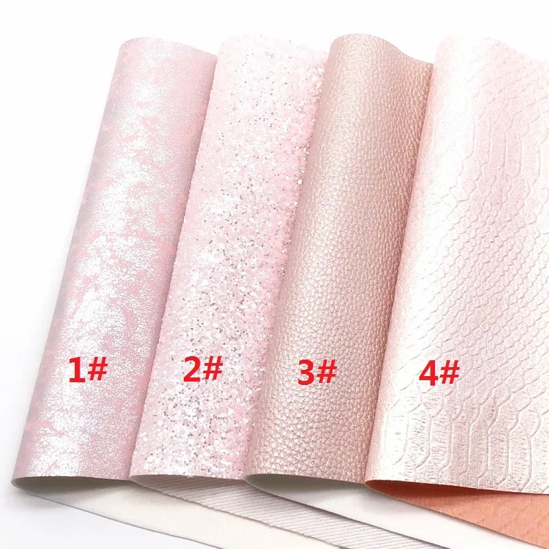 

1PCS A4 SIZE 21X29cm Alisa Glitter Cuero Sintetico PINK Leather Leather for DIY F66D