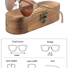 Ablibi солнцезащитные очки в деревянной оправе для женщин мужские Поляризованные для вождения рыбалки солнцезащитные очки УФ Защита ручной работы деревянные оттенки в коробке
