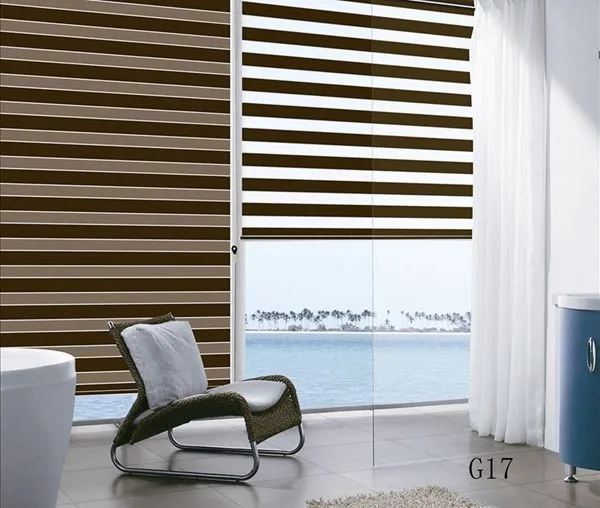Personalizado tamaño elegancia pura cortina doble capa rollo cebra persianas ventana cortinas para sala de estar 6 colores Personalizado tamaño elegancia pura cortina doble capa rollo cebra persianas ventana cortinas para sala de estar 6 colores