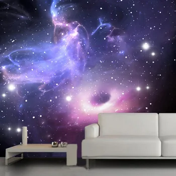 

3D Wallpaper Modern Simple Starry Sky Space Photo Mural Restaurant Theme Hotel Living Room High Quality Interior Decor Wallpaper