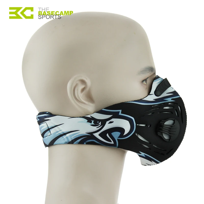 Зимняя велосипедная тренировочная маска для лица, велосипедная смоговая маска с активированным углем, дышащая полуфлисовая теплая маска для катания на лыжах, рыбалки, катания на коньках - Цвет: Eagle