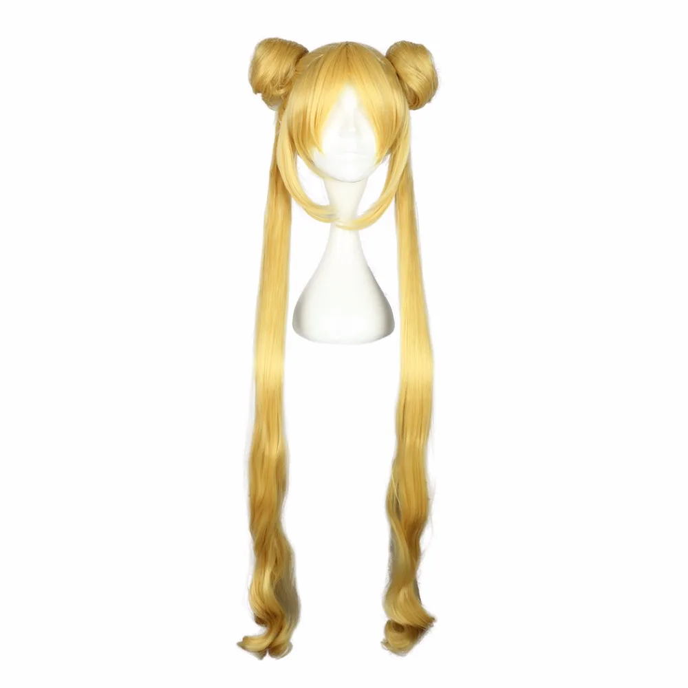 

MCOSER 100CM Golden Color Synthetic Cosplay party Wig 100% High Temperature Fiber Hair Free Shipping WIG-057B