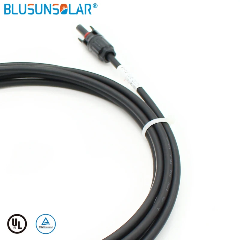 200 шт./лот 4mm2, 4 метра, MC4 PV кабель-удлинитель для Панели солнечные с мужского и женского разъем CFP418-4BK