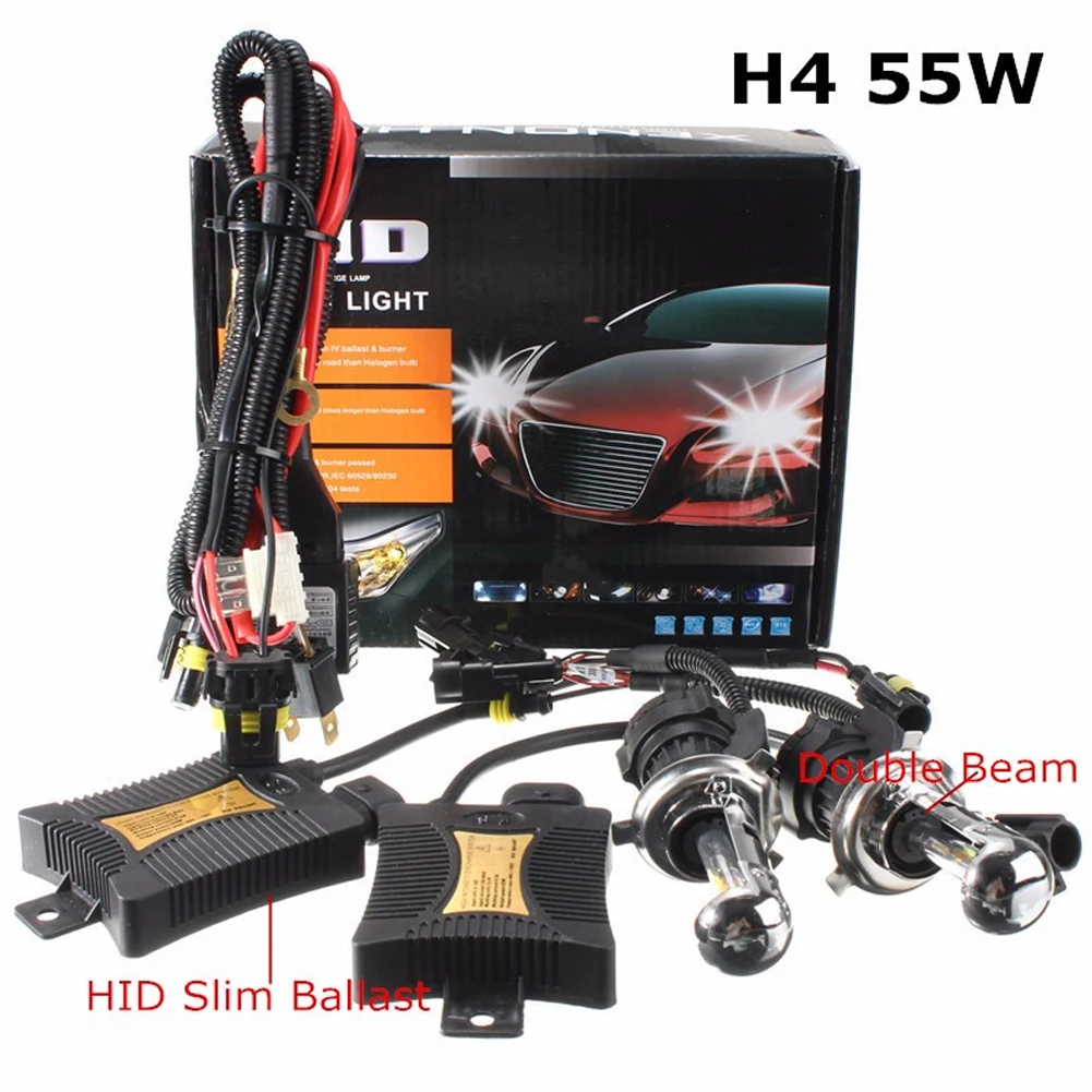 Ribbon Headlight Kit Bulb Pratical H4 Warning 12V Car Hight Low Conversion Auto Accessories Slim Ballasts 55W 10pcs | Автомобили и