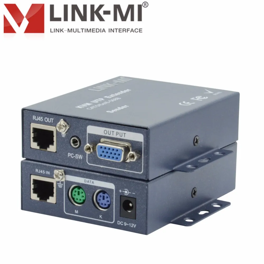 LINK-MI LM-K101TR 100 м KVM удлинитель отправитель и получатель CAT5, CAT5E, CAT6 USB PS2 Порты и разъёмы клавиатуры и поддержка мыши VGA Порты и разъёмы монитор