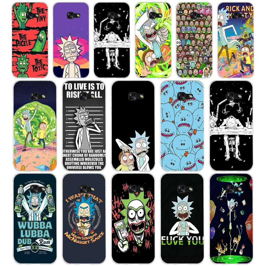 

112SD Rick and Morty Season Soft Silicone Tpu Cover phone Case for Samsung a3 2016 a5 2017 a6 plus a7 a8 a9 star lite s 6 7 8 9