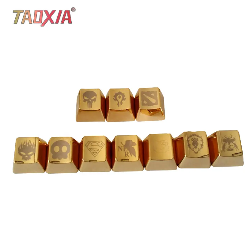  Golden Color Personality Key Cap ESC Punisher FILCO Alien DOTA LOL Mechanical Keyboard Metal Fashio