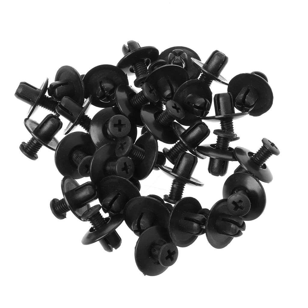 30 Pcs Car 8mm Splash Guard Retainer Clip Fastener For Honda Accord