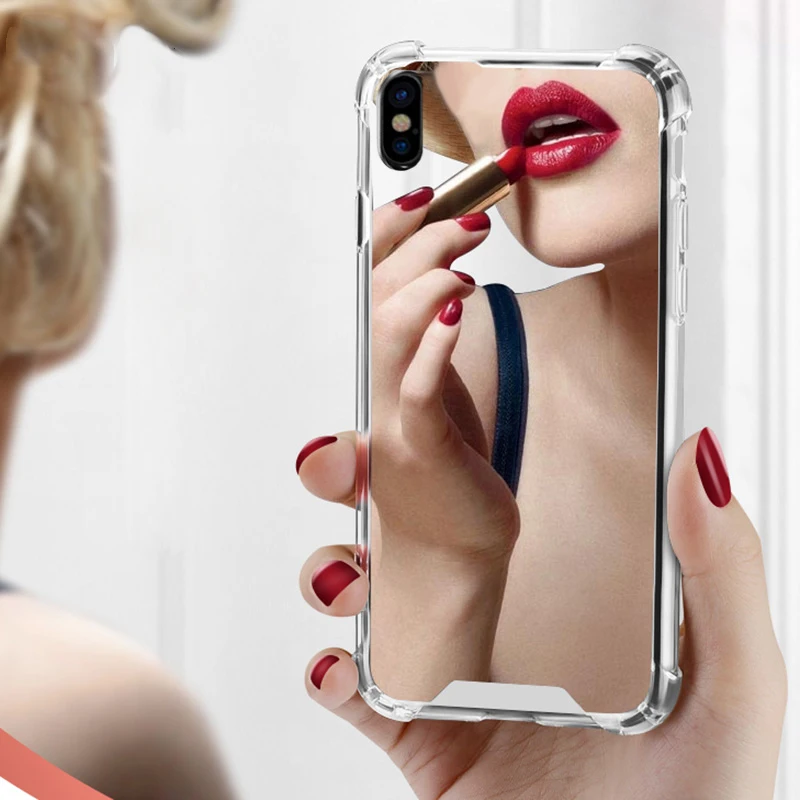 Roc-Joan-Mirror-Case-for-iPhone-X-Anti-Shock-Hard-Back-Clear-Soft-TPU-Frame-Cover (1)
