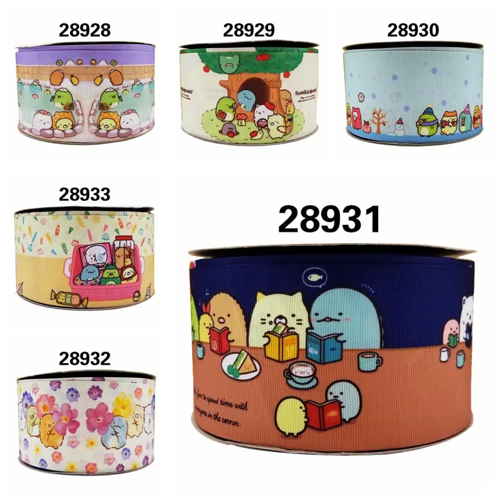 50 ярдов в размер мультфильм ленты напечатанные grosgrain ленты 28933