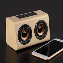 Деревянная колонка с Bluetooth W7 Ретро HIFI 3D двойной bluetooth громкоговорители беспроводной динамик с громкой звуковой коробкой TF AUX IN Z517