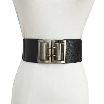 

2019 Fashion Women Belt Elegant retro Black Wide Waistband Corset Vintage Design Stretch Elastic Female Belt women accessories