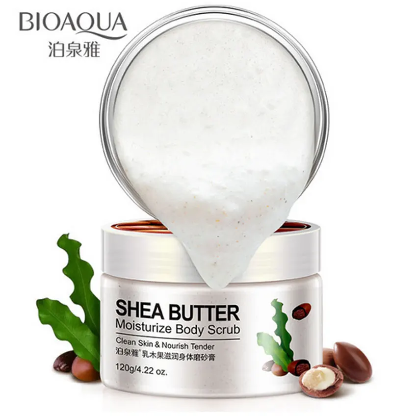 BIOAQUA Exfoliating Shea Butter Cucumber Almond Body Scrub Lotion