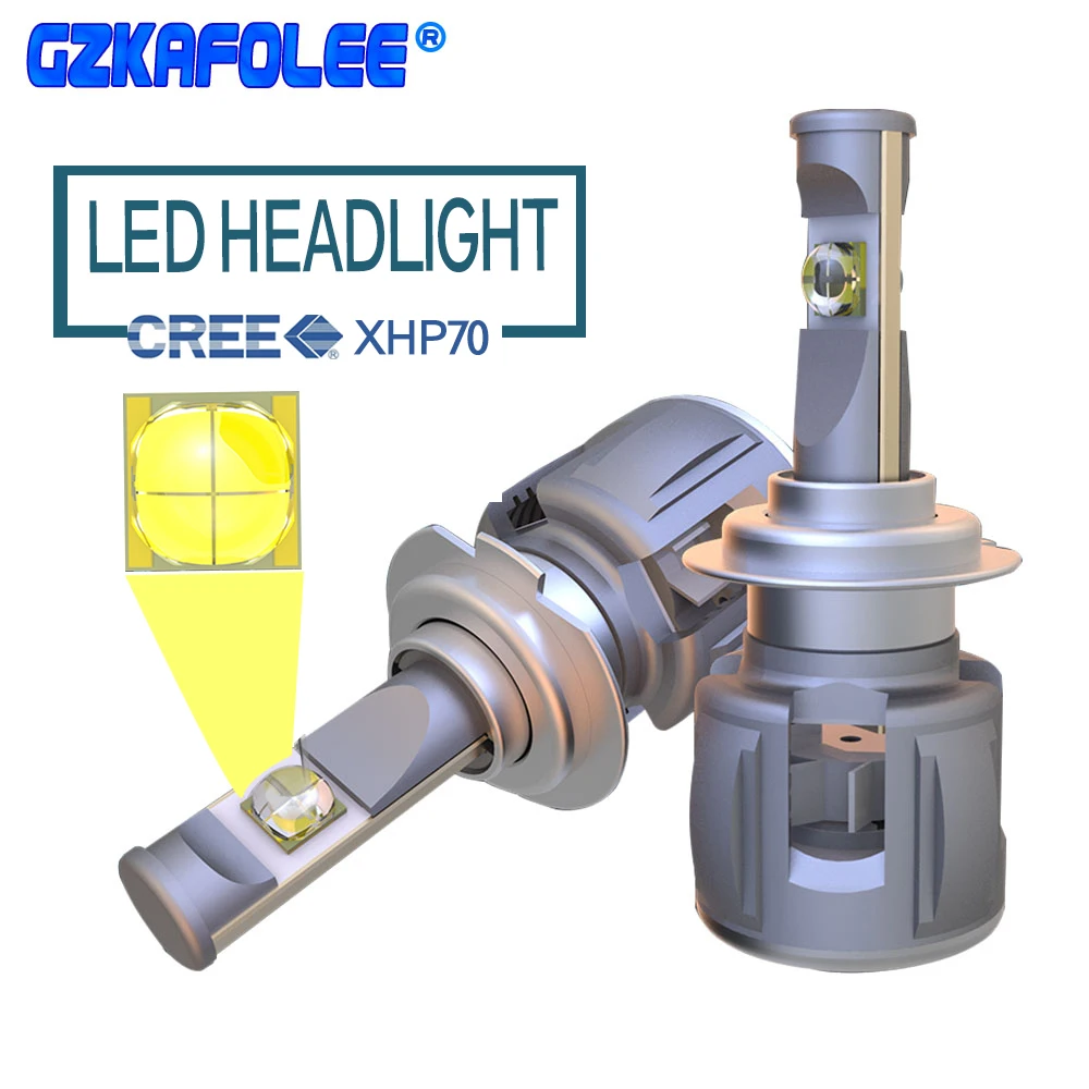 

2 Pcs Car Headlight 6000K H7 Led H1 H4 H7 Led Canbus H8 H9 H11 Hb3 Hb4 9012 120W 15600lm LED Front Lens Lamps Bulbs