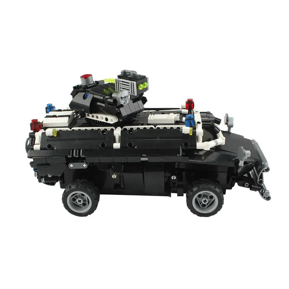 

768PCS 2.4G Four-Way Remote Control Car 1:12 Special Police Explosion-Proof Car DIY Assembled Building Block Remote Control Car