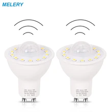 GU10 PIR датчик движения светодиодный светильник лампы 5 Вт 50 Вт эквивалент 500лм дневной белый 6000 К для лестницы гаража коридора дорожки Hallway-2Pack