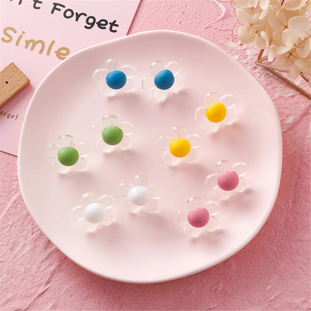 

Korean Cute Sweet Acrylic Flower Fresh 2019 Summer Woman Girl Stud Earrings Fashion Jewelry Holiday-MSE