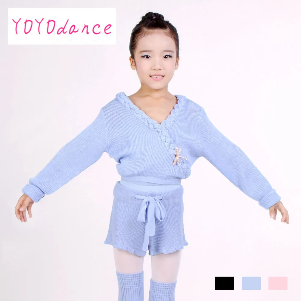 Girl Ballet Dance Low Collar Cardigan kids Multi purpose Gymnastic