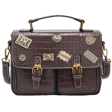 6 Рождественский подарок стимпанк Британские женские сумки стимпанк Ретро сумки Дамская сумка на плечо рабочий портфель чистый цвет