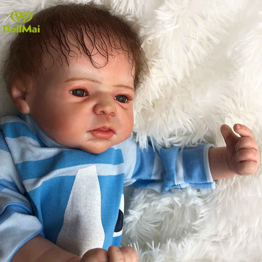 Reborn baby бутик силиконовая кукла 22 дюйма 55 см, ручная работа, Новорожденные настоящая кукла живой для детей подарок bebe коллекция reborn