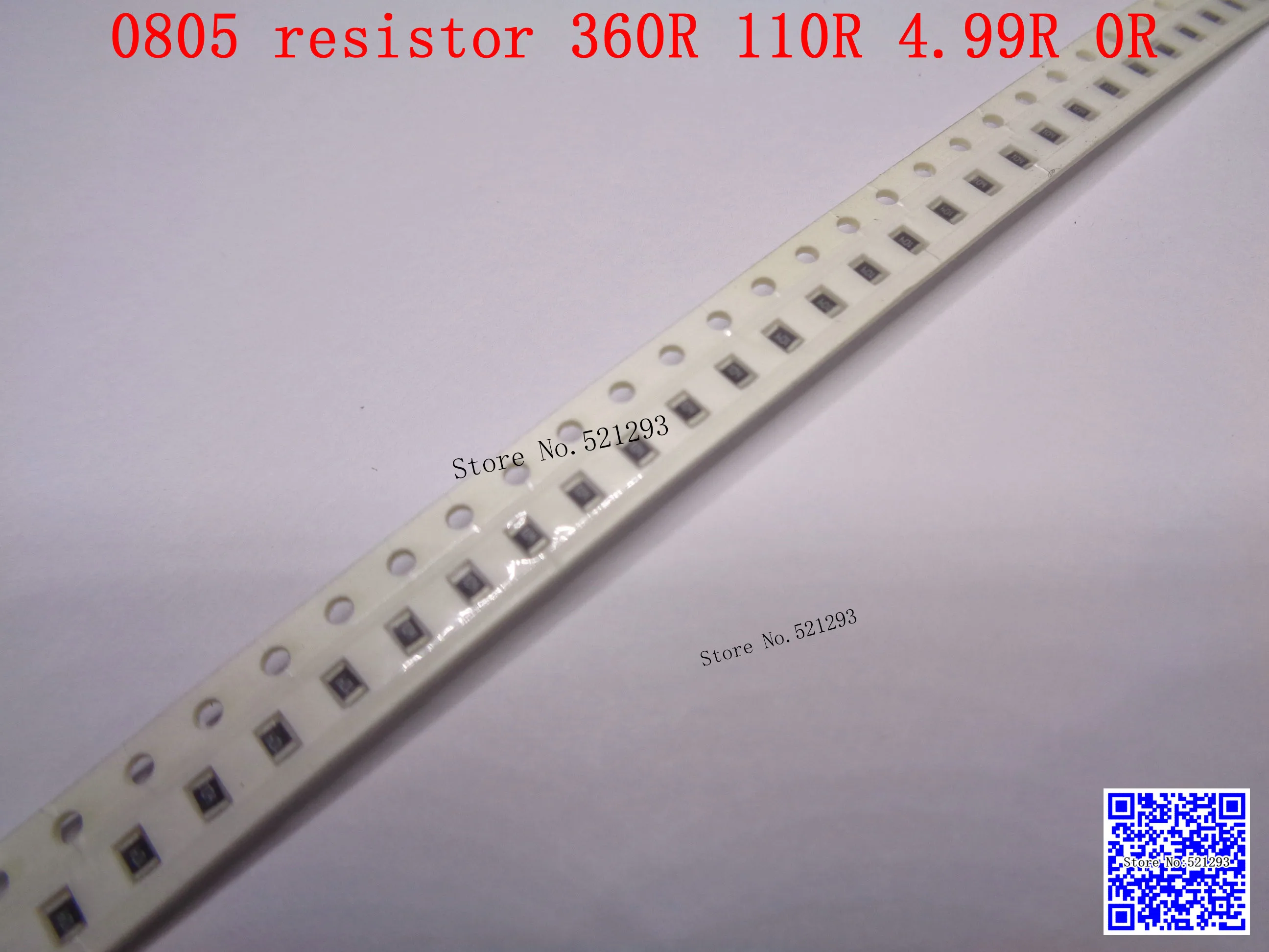 0805 F SMD resistor 1/8W 360R 110R 4.99R 0R ohm 1 2012 Chip resistor