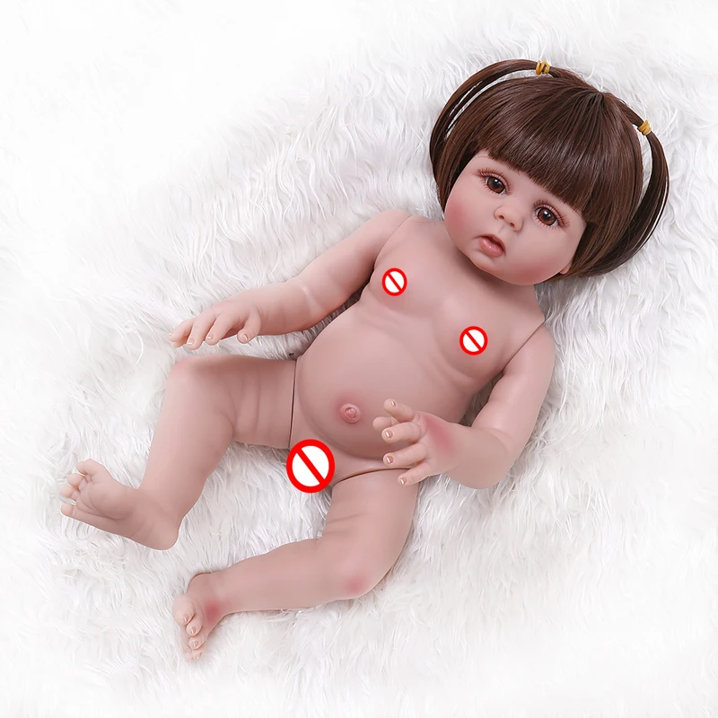 BZDOLL 48 см кукла Bebe младенец получивший новую жизнь девушка в Панде платье полный тело мягкий силиконовый Реалистичная детская Ванна игрушка