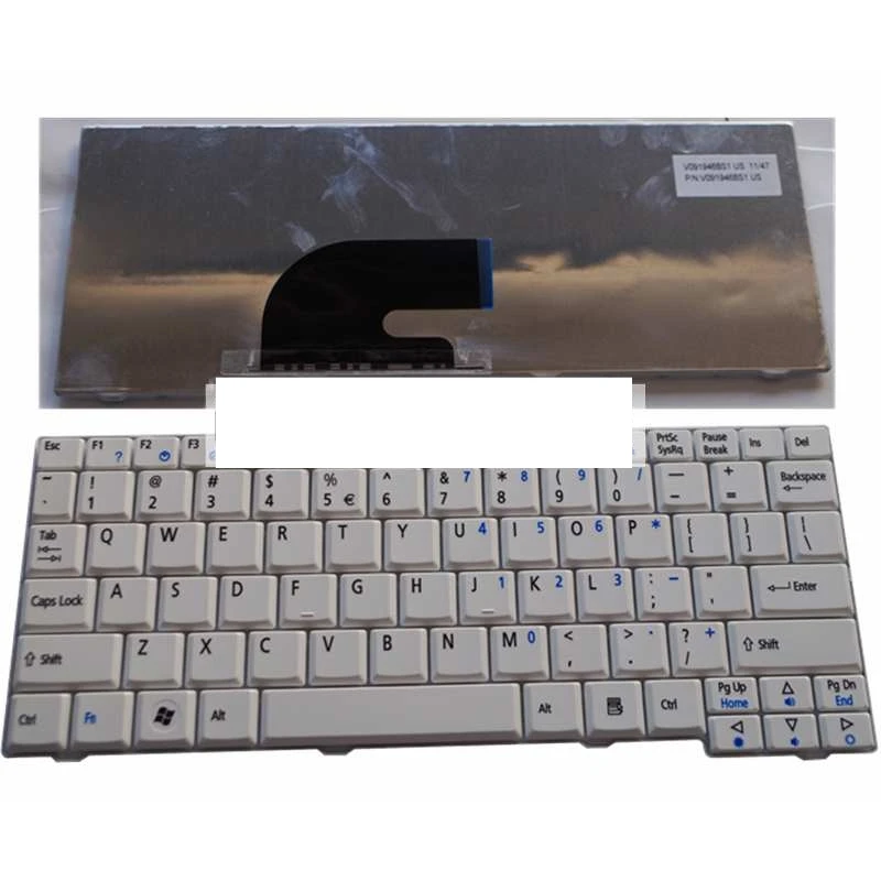 Us Bianco New English Tastiera Del Computer Portatile Per Acer Aspire Asone Zg5 Aoa150 Aod150 D250 Zg8 523 H Kav60 Per Aspire One P531H Ao530