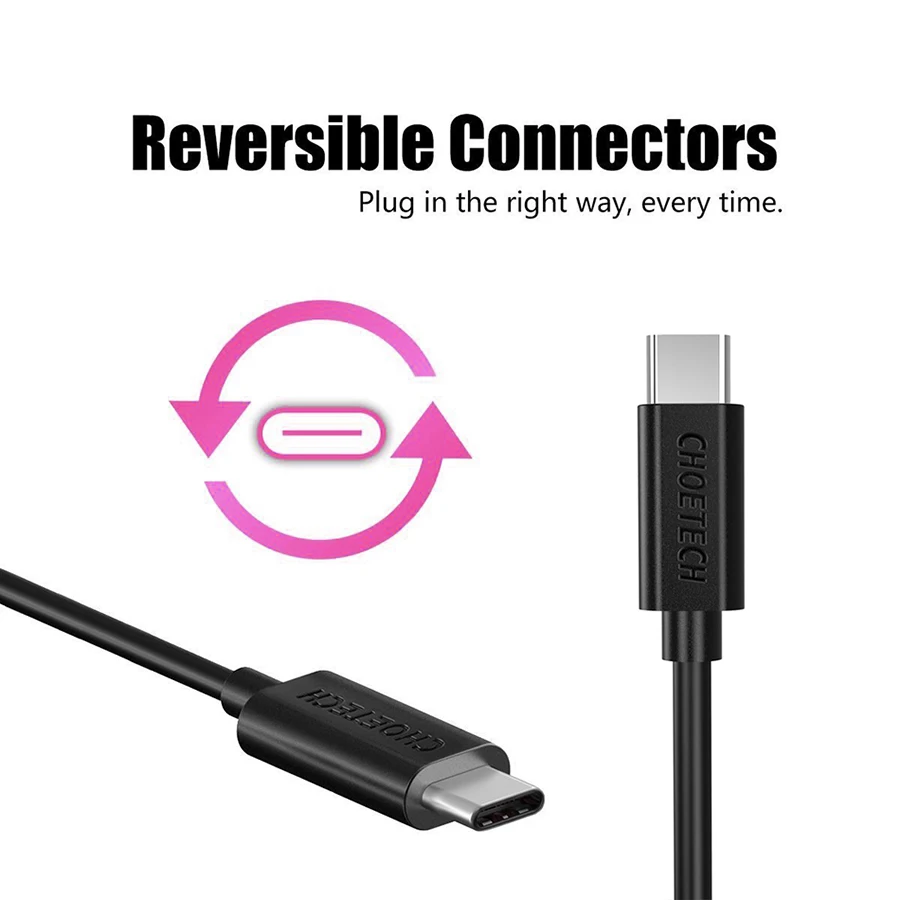 CHOETECH USB C кабель для samsung S8 Xiaomi C to C кабель 3A Быстрая зарядка данных для samsung, huawei, MacBook Pro