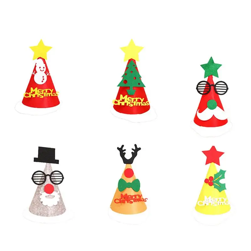 

Christmas Festival Supplies Non-woven Hat DIY Creative Felt Cloth Child Hat Cartoon Old Man Snowman Hat