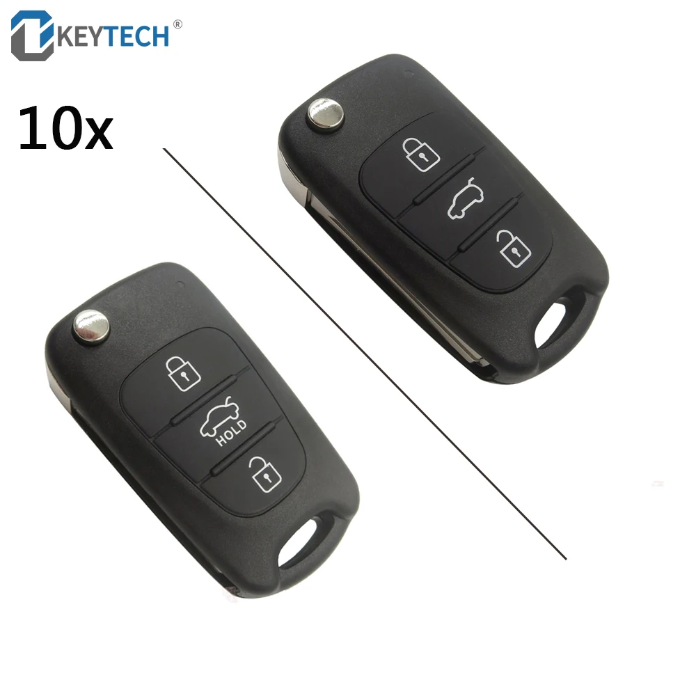 OkeyTech 10 шт./лот дистанционный складной ключ для автомобиля в виде ракушки KIA K2 K5