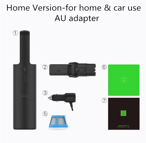 Home Version AU adap Быстрая Xiaomi Cleanfly Coclean FVQ портативный автомобильный беспроводной ручной пылесос пылеуловитель коллектор сильное всасывание - Цвет: Home Version AU adap