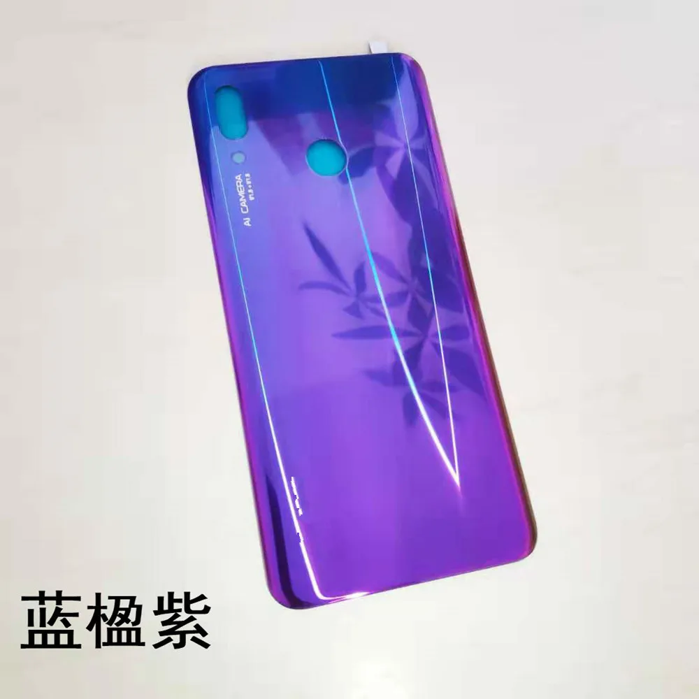 Корпус для huawei Nova 3 Стеклянная Крышка батарейного отсека Дверь смартфон задняя крышка запасная часть без объектива камеры - Цвет: Темно-синий