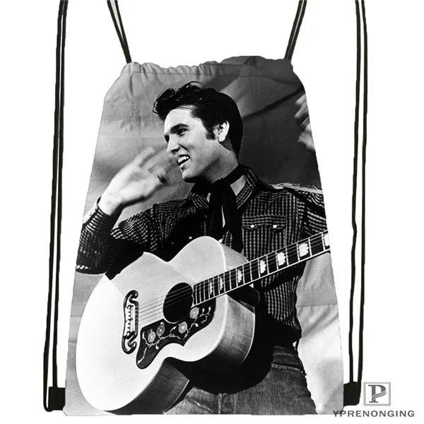 Пользовательский Presley Элвиса походная сумка на шнурке милый рюкзак для детей(черная спинка) 31x40 см#180531-03-07 - Цвет: Drawstring Backpack