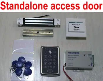 

RFID ID card keytag+Password standalone reader access control machine +180KG Magnetic lock+power supply+release button