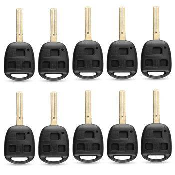 

KEYECU 10 Pcs/lot Remote Replacement Car Key Shell Case Fob 3 Buttons for Lexus RX300 ES300 Blade TOY48 39mm
