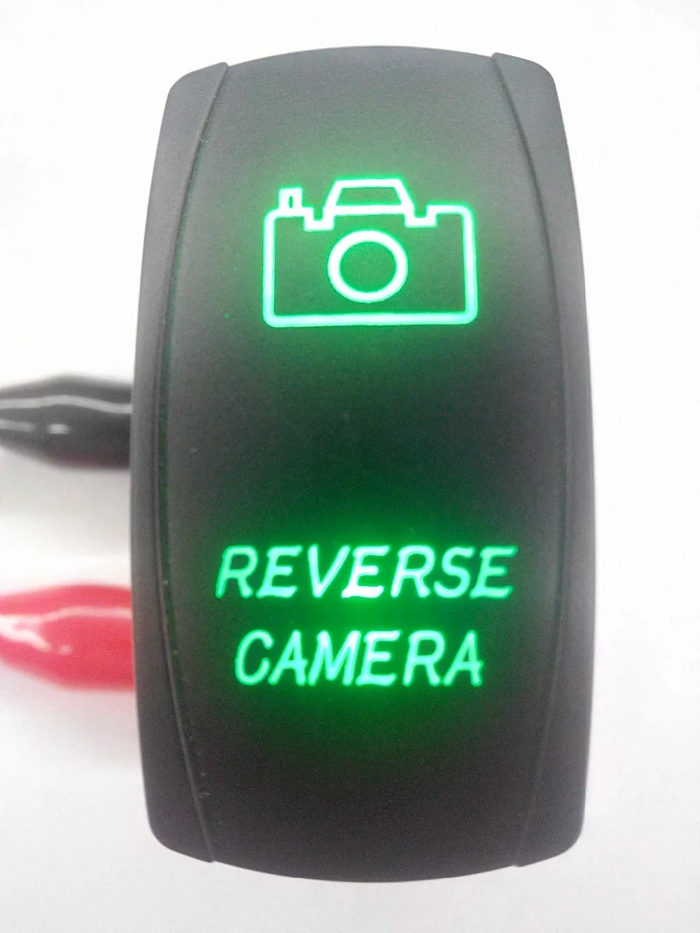 

Green Laser engraving rocker switch with 5Blades terminals -REVERSE CAMERA