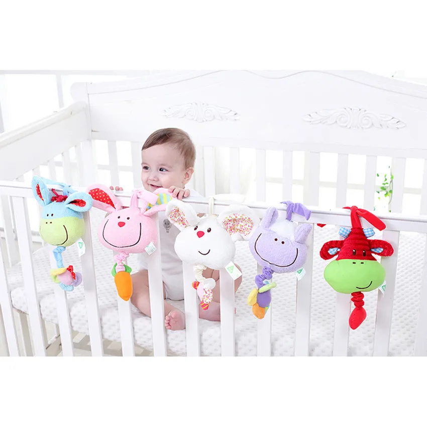 Детская кроватка детская кроватка висит животных Погремушка игрушки Красочные звучание плюшевые игрушки для новорожденных раннего